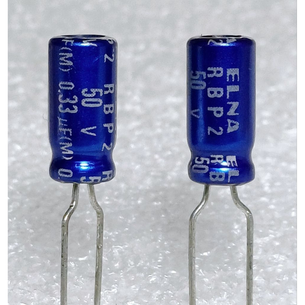 Elna CE-BP 3.3uf 50v capacitor bipolar bp คาปาซิเตอร์ ตัวเก็บประจุ ไม่มีขั้ว ไบโพลาร์ ไบโพล่า