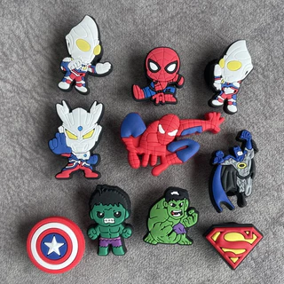 พร้อมส่ง Jibbitz ตัวติดรองเท้า corcs ลายการ์ตูนซุปเปอร์ฮีโร่ DIY จิ๊บบิท ตัวการ์ตูน สไปเดอร์แมน