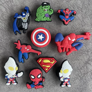 พร้อมส่ง Jibbitz ตัวติดรองเท้า corcs ลายการ์ตูนซุปเปอร์ฮีโร่ DIY จิ๊บบิท ตัวการ์ตูน สไปเดอร์แมน