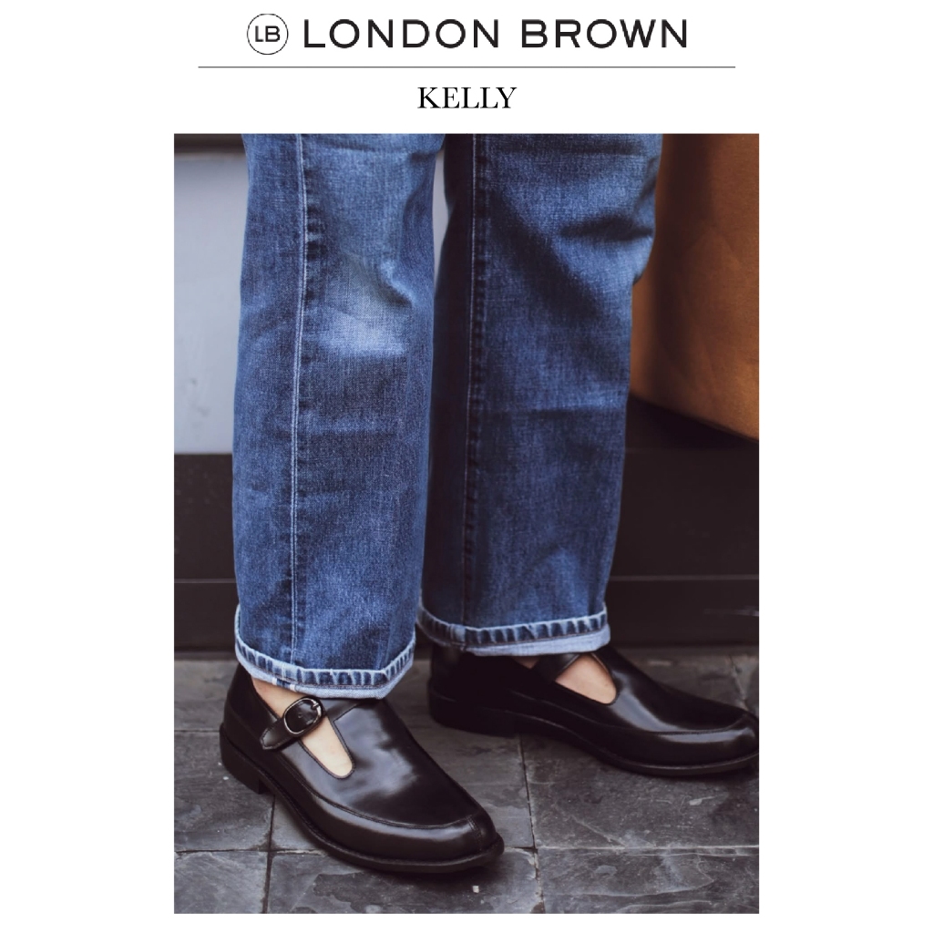 LONDON BROWN - KELLY รองเท้าทรง T- BAR MARY JANE