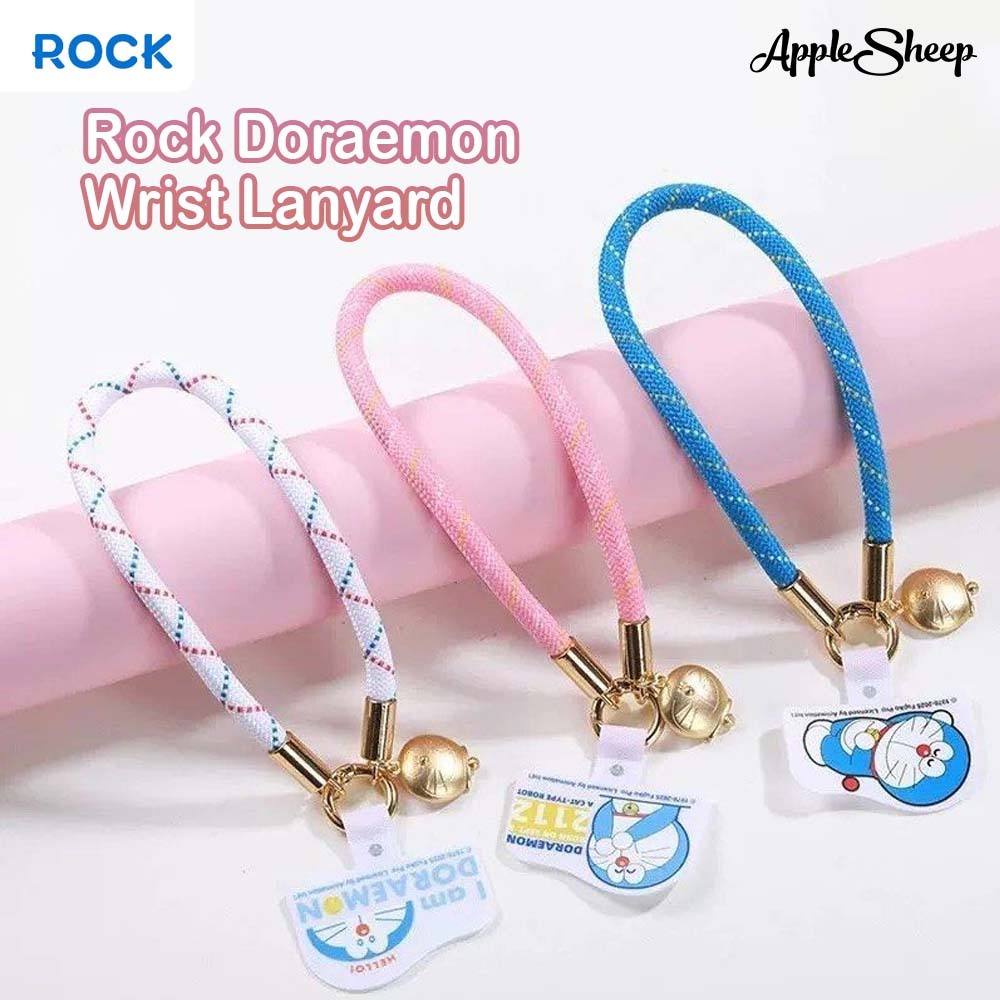 [Rock Doraemon Wrist Lanyard] สายคล้องมือถือ สายห้อยโทรศัพท์แบบคล้องมือ ลิขสิทธิ์แท้ โดเรม่อน สวยงามแข็งแรง พร้อมส่ง
