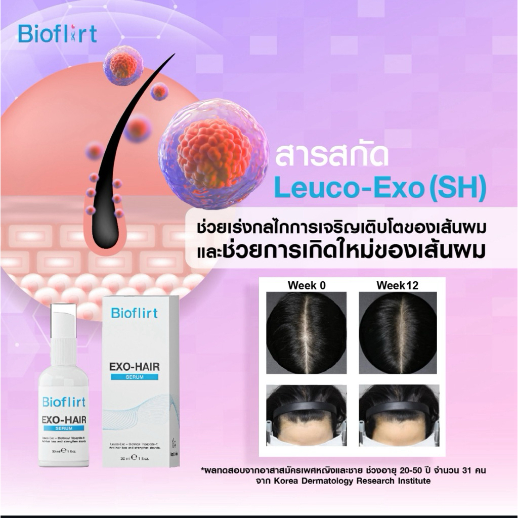 BioFlirt Exo-Hair Serum (ลดผมร่วง เร่งการเกิดใหม่ของเส้นผม)