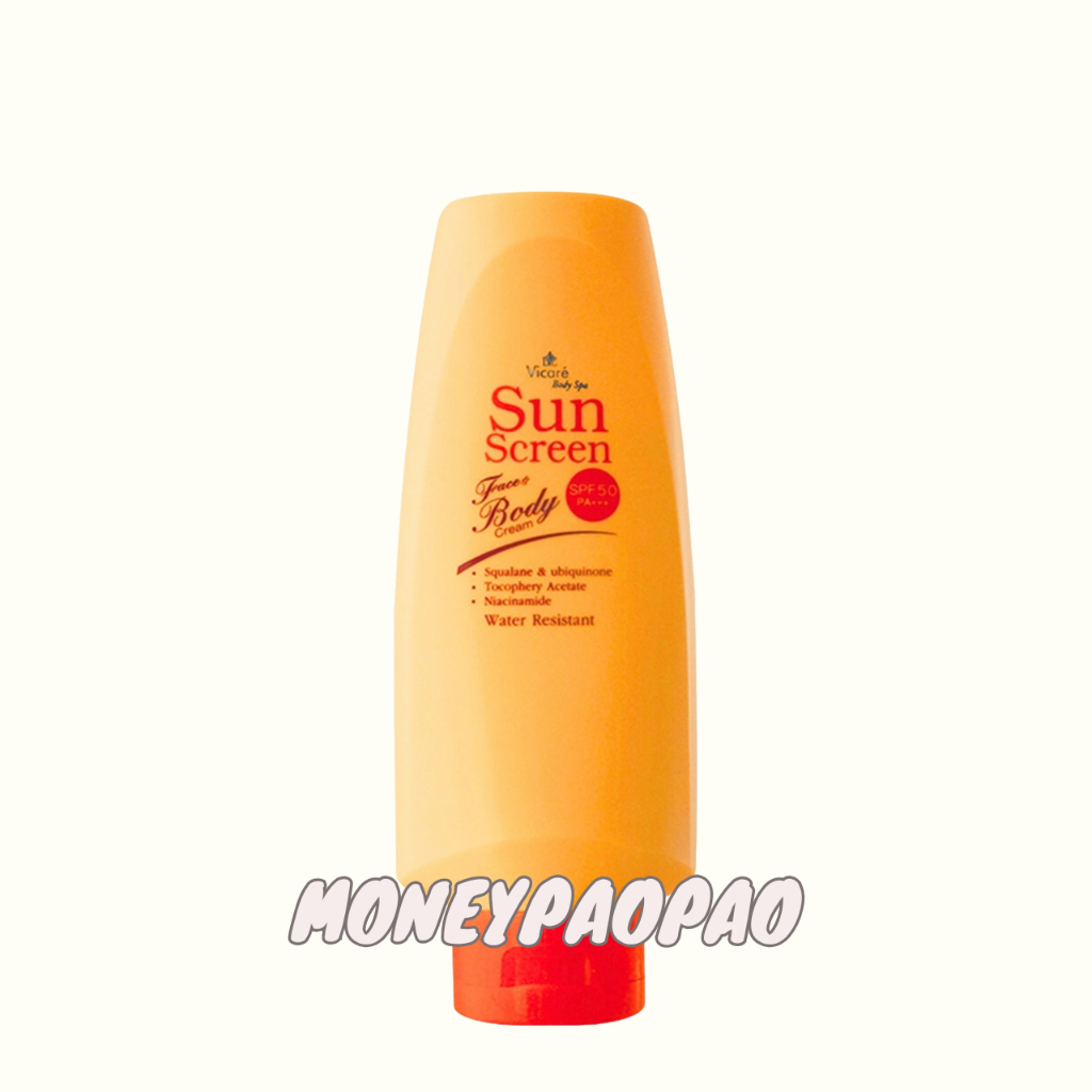 Vicare Face&Body Cream Spf 50 PA+++ ครีมกันแดดใช้ได้ทั้งผิวหน้าและผิวกาย 200ml.