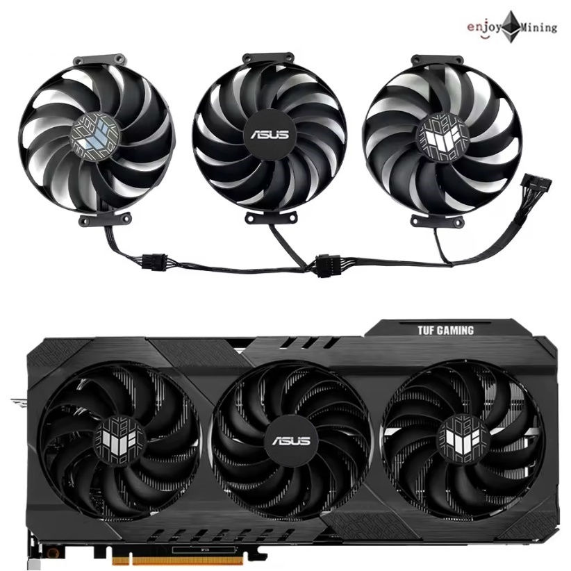พัดลมการ์ดจอ ASUS RX 6700XT 6800 6800XT 6900XT 6950XT TUF graphics card cooling fan