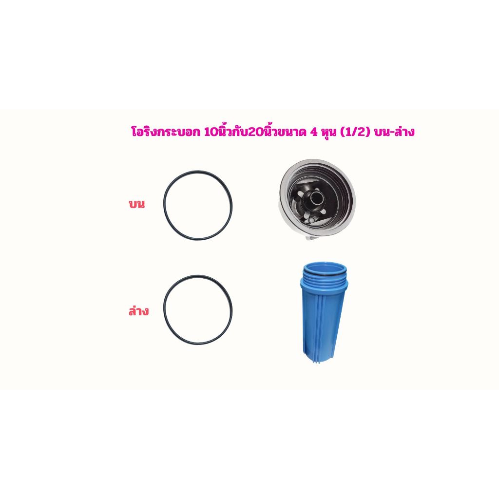 โอริงกระบอก ขนาด 10 นิ้ว 20 นิ้ว ขายเป็นเซต บน-ล่าง