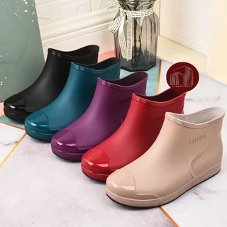 รองท้าบูทข้อสั้น กันน้ำ รองเท้ายาง Boots ใส่ทำสวน ลุยน้ำ