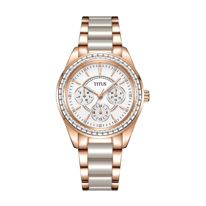 Solvil et Titus (โซวิล เอ ติตัส) นาฬิกาผู้หญิง Perse ควอตซ์ สเตนเลส/เซรามิก 36.5 มม. (W06-02108)