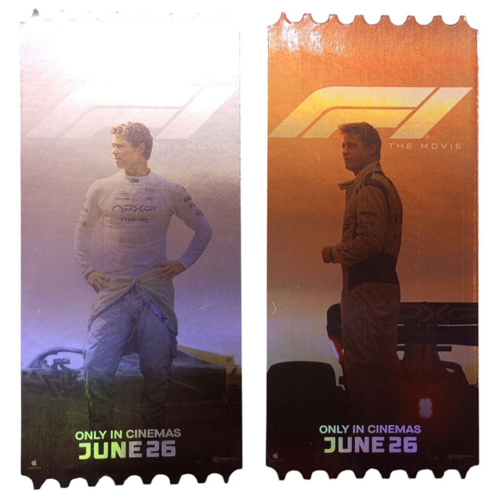 ตั๋ววิบวับ ตั๋วสะสม F1 The Movie 2025 เอฟวัน เดอะมูฟวี่ จาก SF Cinema Collectible Ticket The F1 Movi