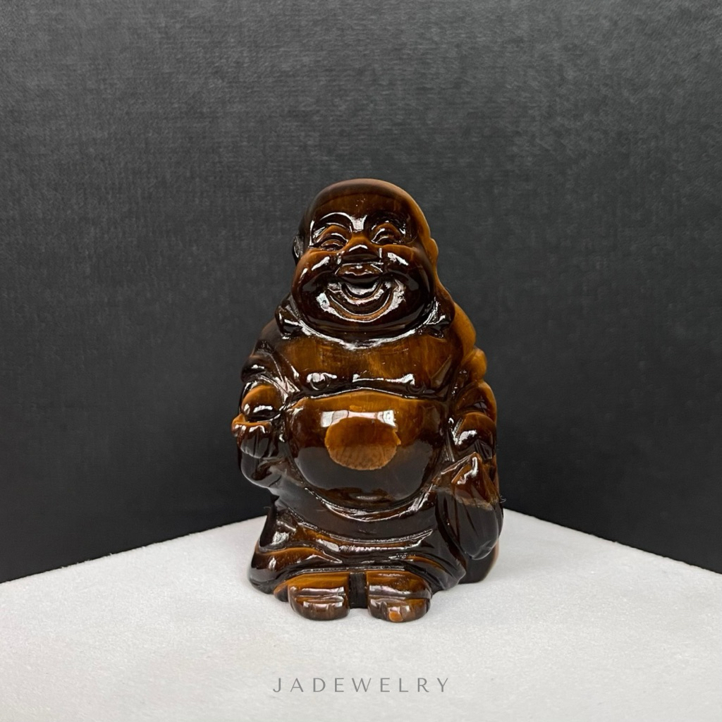 💛พระสังกัจจายน์แกะสลักหินตาเสือ(Tiger eye)💛