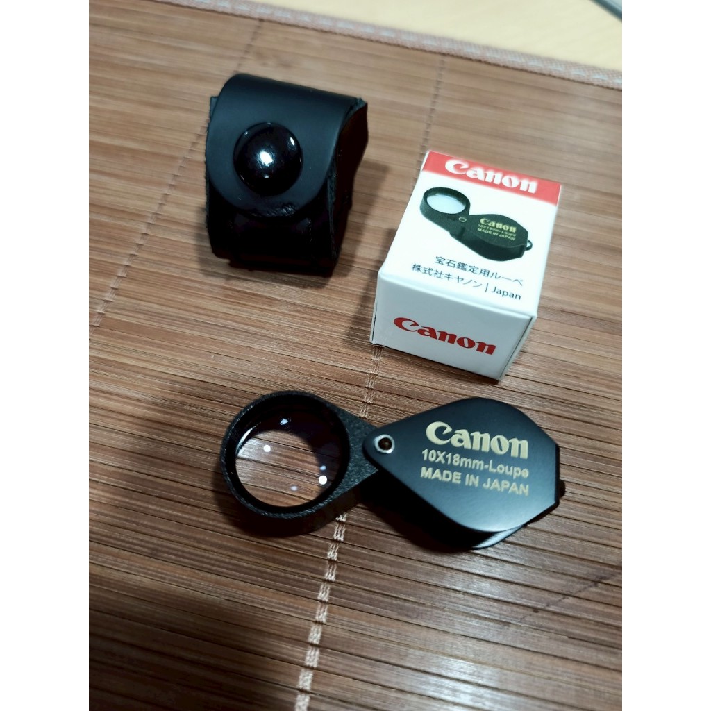 กล้องส่องพระ/ส่องเพรช Canon สีดำ เลนส์แก้วสองชั้น 10x18mm แถมฟรีซองหนังวัวแท้ตรงรุ่น