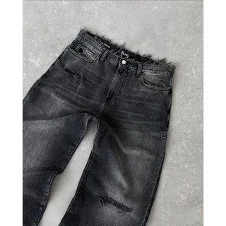 Baggy vintage denim กางเกงยีนส์สไตล์วินเทจ/สตรีท สีฟอกเฟด ขาดๆเซอร์ๆ ทรงBaggyjeans ยอดฮิตที่สุดแห่งยุค แมตช์ง่ายทุกลุค
