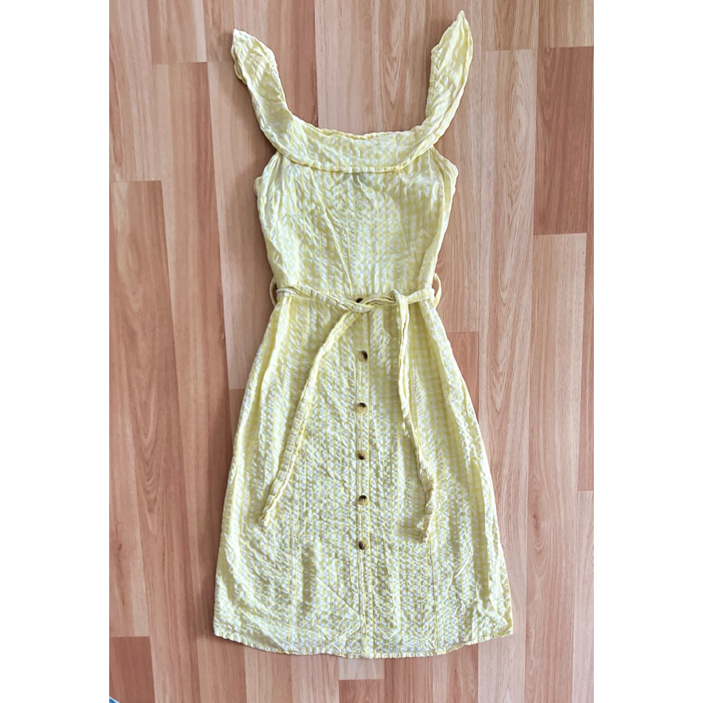 boohoo midi dress ตารางเหลือง