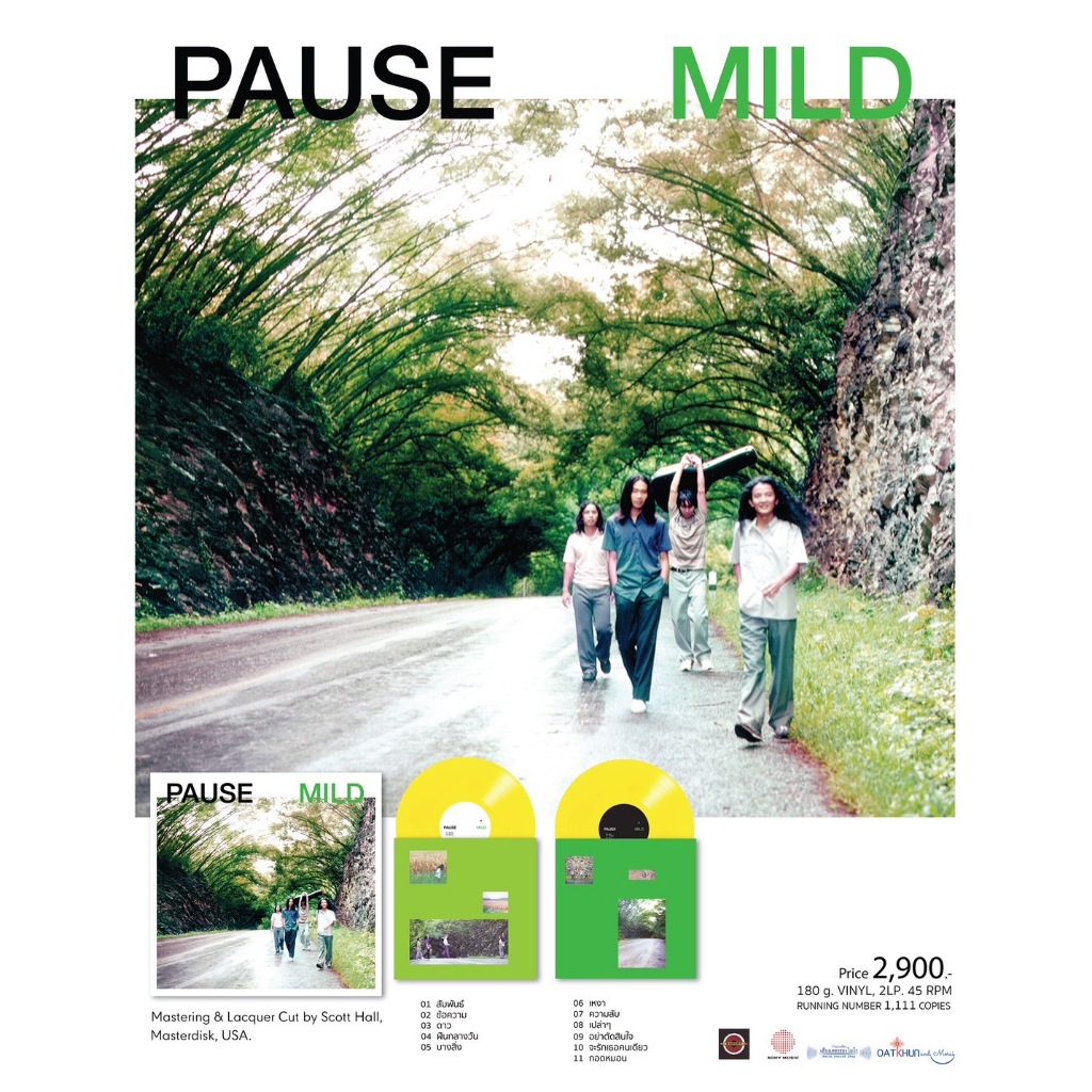 vinyl แผ่นเสียง Pause อัลบัม Mild