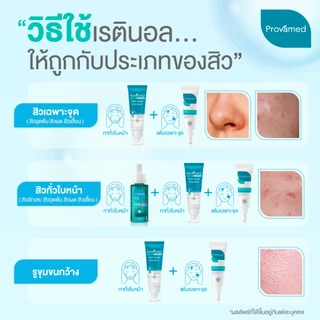 [SET ดูเเลสิวอุดตัน] PROVAMED ACNE RETINOL-A GEL 10 G + PROVAMED ACNICLEAR BIO-PEPTIDE ANTI ACNE MOISTURIZER 40 ML