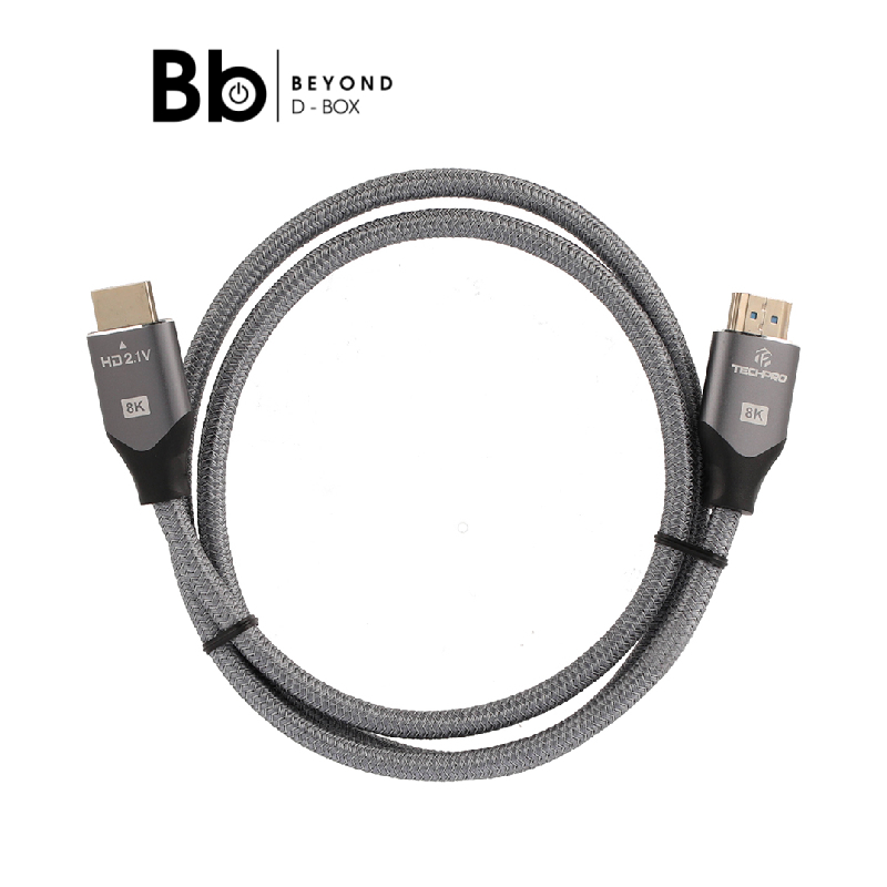 TECHPRO สาย HDMI to HDMI Cable (V.2.1) 8K 1M. by BB Beyond D-Box