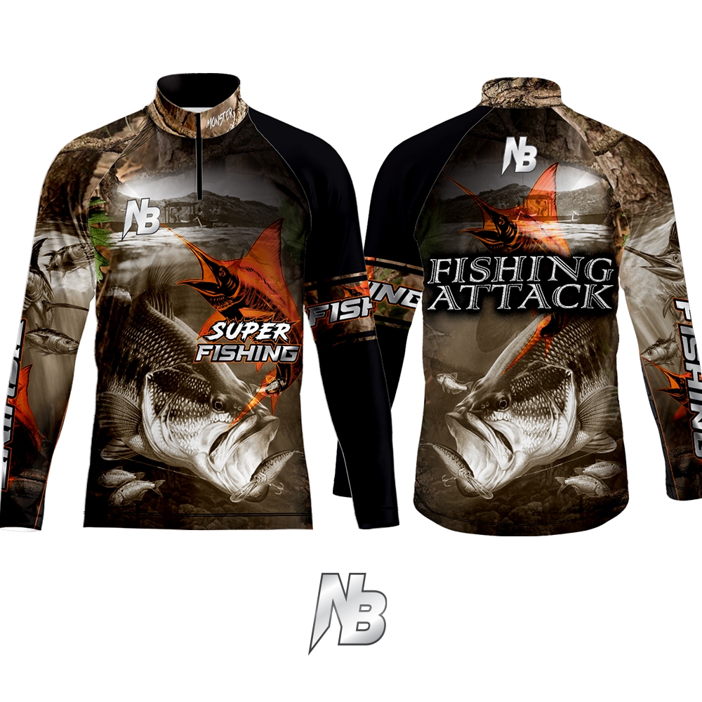 เสื้อตกปลา,ปั่นจักรยาน OR FISHING ATTACK (สินค้าพร้อมจัดส่ง) ป้องกันแสง UV