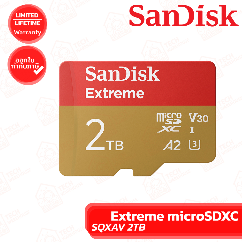 SanDisk Extreme microSDXC SQXAV 2TB เมมโมรี่การ์ด การ์ดความจำ ของแท้ ประกันศูนย์ตลอดอายุการใช้งาน