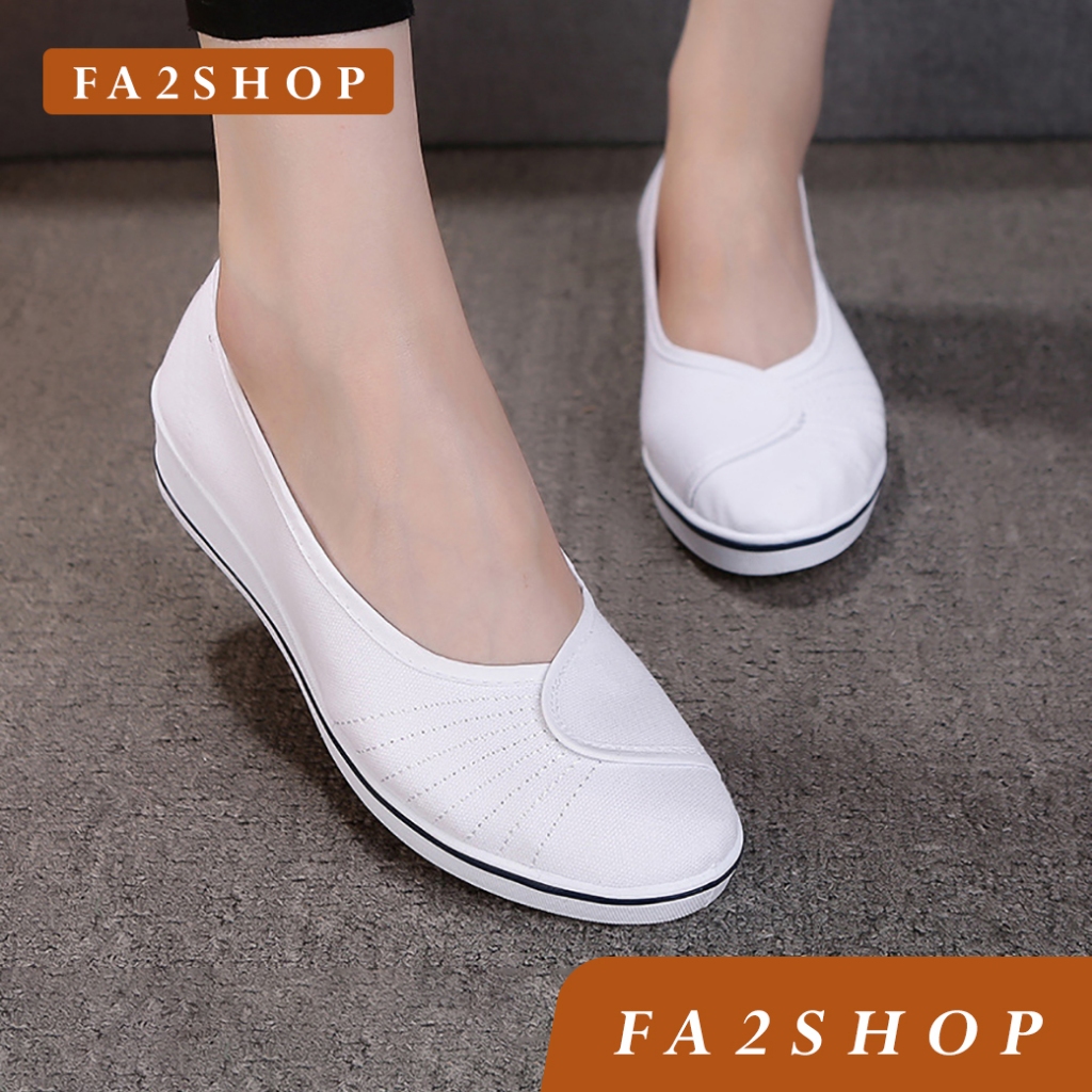 FA2SHOP รุ่น FQ131 รองเท้าผ้าใบส้นเตารีด