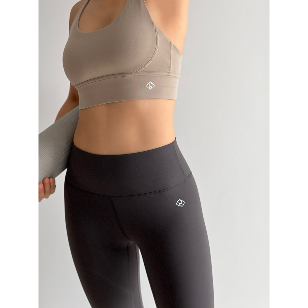 เซตชุดออกกำลัง Dark grey x Biege