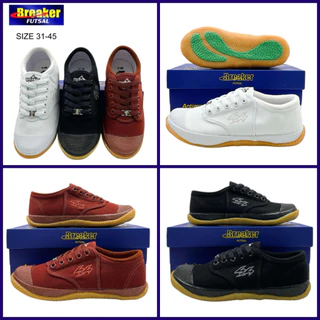 Breaker BK4 ฟุตซอล รองเท้าผ้าใบนักเรียน รองเท้าเบรคเกอร์ ฟุตซอล(พื้นเหลือง) Size 31-45