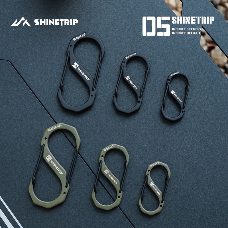 คาราบิเนอร์ ShineTrip แพ็คคู่ a524 a529 ตะขอแขวน มีสี่ขนาด แข็งแรง วัสดุอลูมิเนียม เกรดพรีเมี่ยม