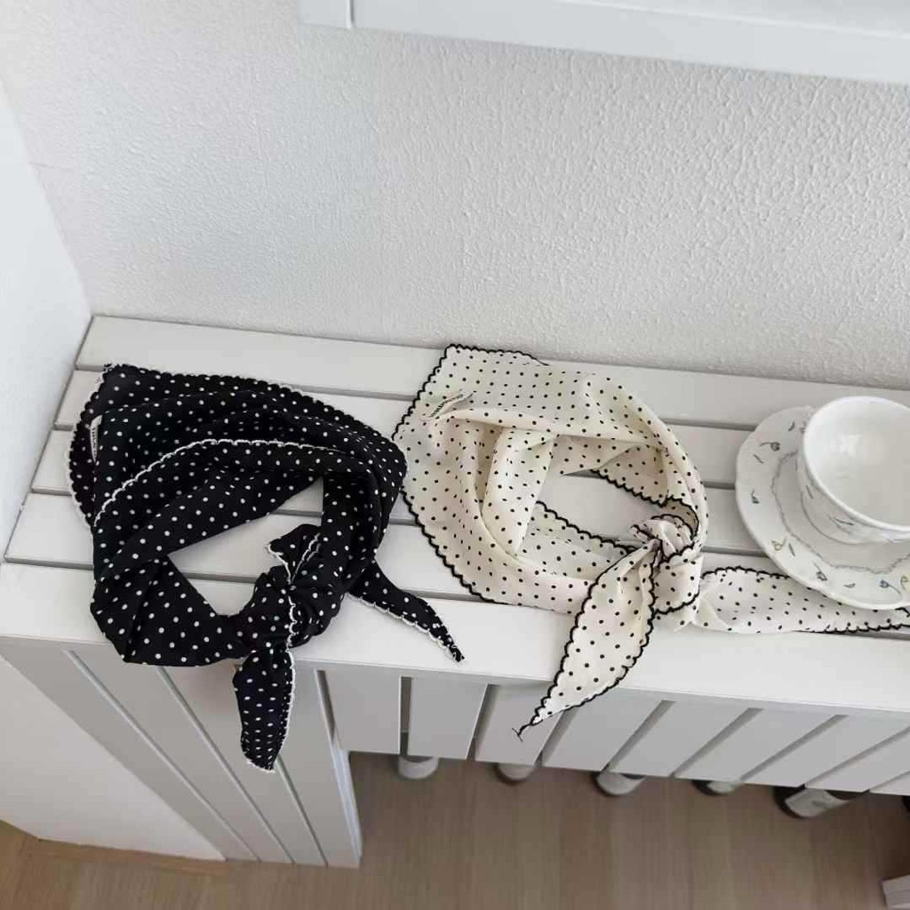 ☁️พร้อมส่งจากไทย☁️Polkadot style ผ้าโพกผมลายจุดมาแรง🔥 ผ้าโพกผมลายจุด ผ้าพันคอลายจุด ลายจุด - รูปที่ 3