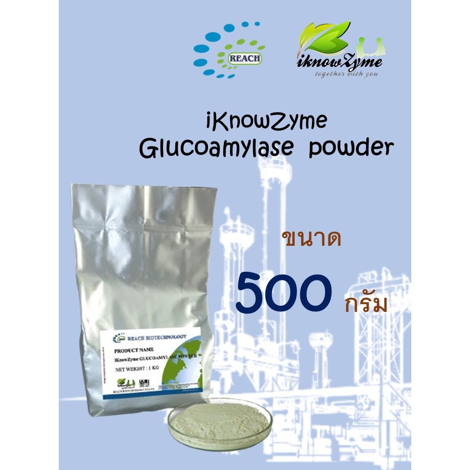 iKnowZyme Glucoamylase Powder เอนไซม์กลูโคอะไมเลส ขนาด 500 กรัม