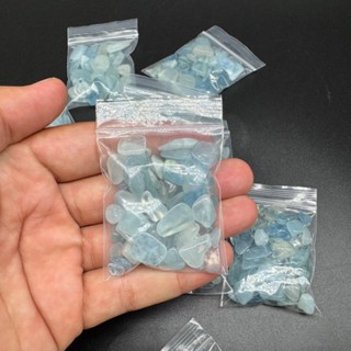 30g Polished Aquamarine Tumbled Stones | Light Blue Crystal …