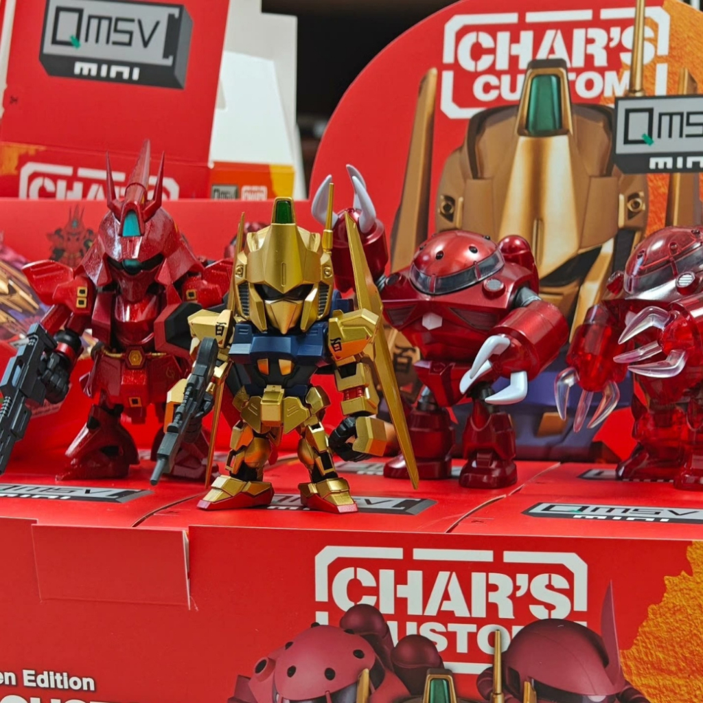 [พร้อมส่ง มือ1] Bandai Namco กล่องสุ่มกันดั้ม CHAR'S CUSTOM โมเดลกันดั้ม MSN-04 SAZABI QMSV MINI GUN