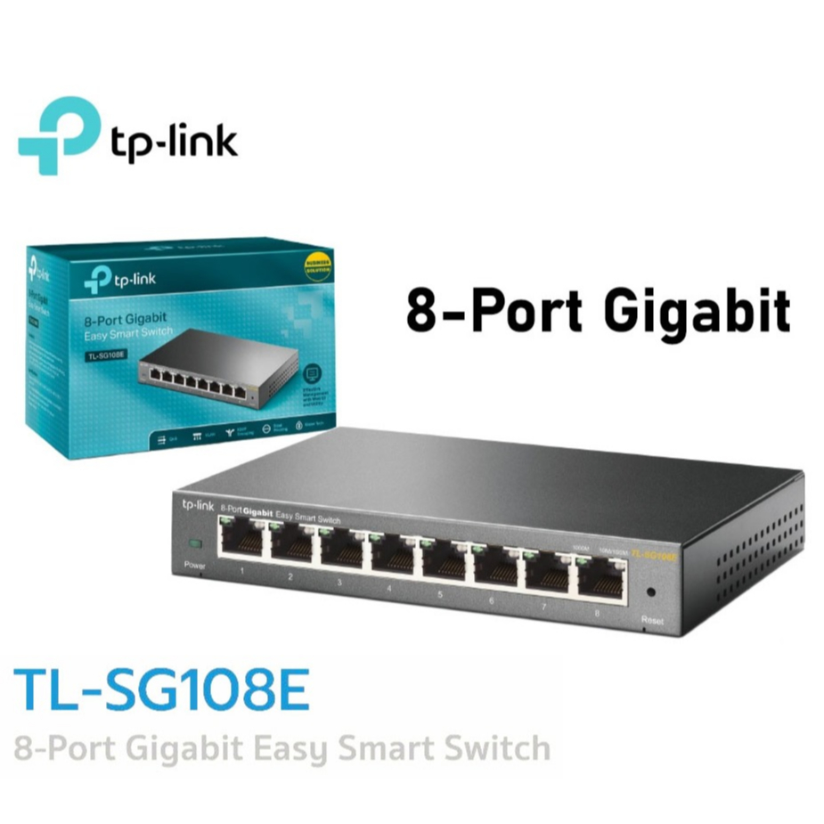 TP-LINK TL-SG108E 8-Port Gigabit Unmanaged Pro Switch SWITCH HUB