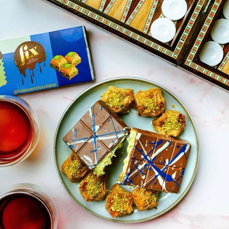 พร้อมส่ง [ จัดส่งแช่เย็น❄️ ] ช็อกโกแลตดูไบแท้100% FIX DUBAI CHOCOLATE