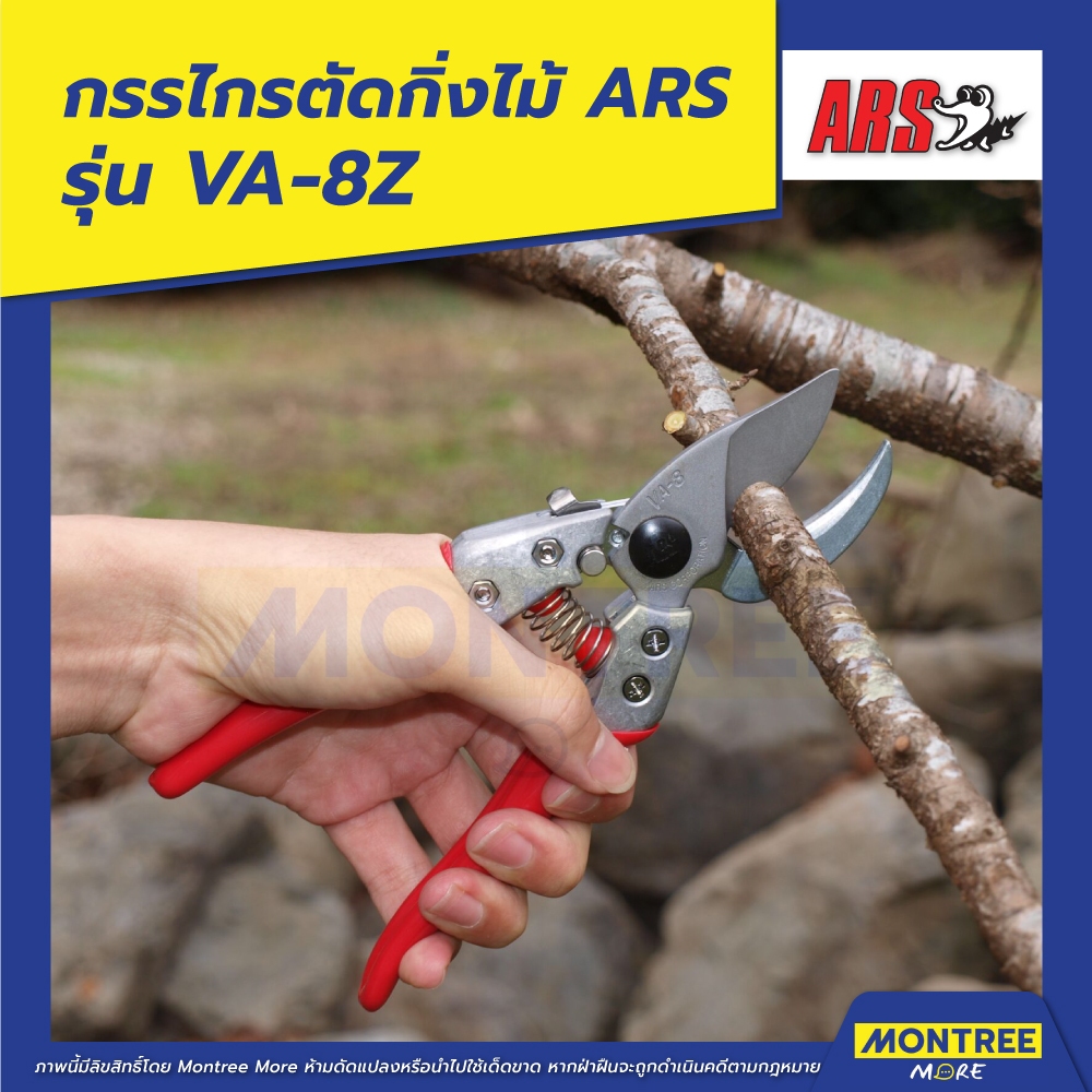 ARS กรรไกรตัดกิ่ง รุ่น VA-8Z กรรไกรแต่งสวนสำหรับอาชีพ ตัดแต่งกิ่ง โดย Montree More - รูปที่ 4