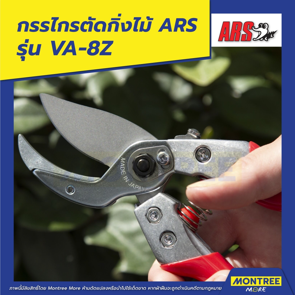 ARS กรรไกรตัดกิ่ง รุ่น VA-8Z กรรไกรแต่งสวนสำหรับอาชีพ ตัดแต่งกิ่ง โดย Montree More - รูปที่ 3