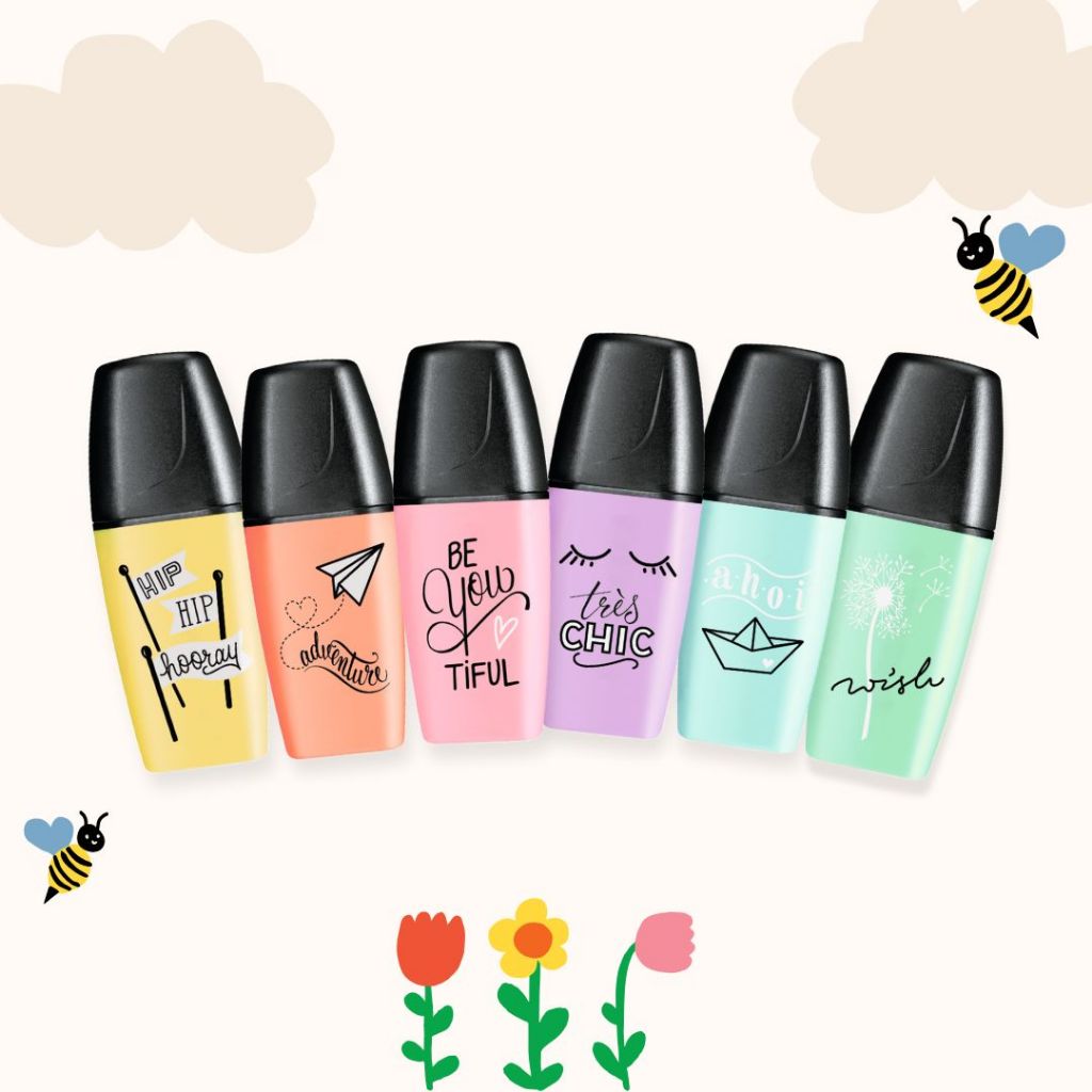 STABILO สตาบิโล Boss Mini Pastellove in opp ปากกาเน้นข้อความ ไฮไลท์ ชุด 6 สี สีละ 1 ด้าม