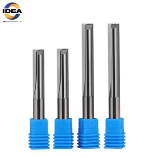 ดอกกัด เอ็นมิลฟันตรงสองคม CNC ใช้สำหรับงาน ไม้ อลูมิเนียมคอม…