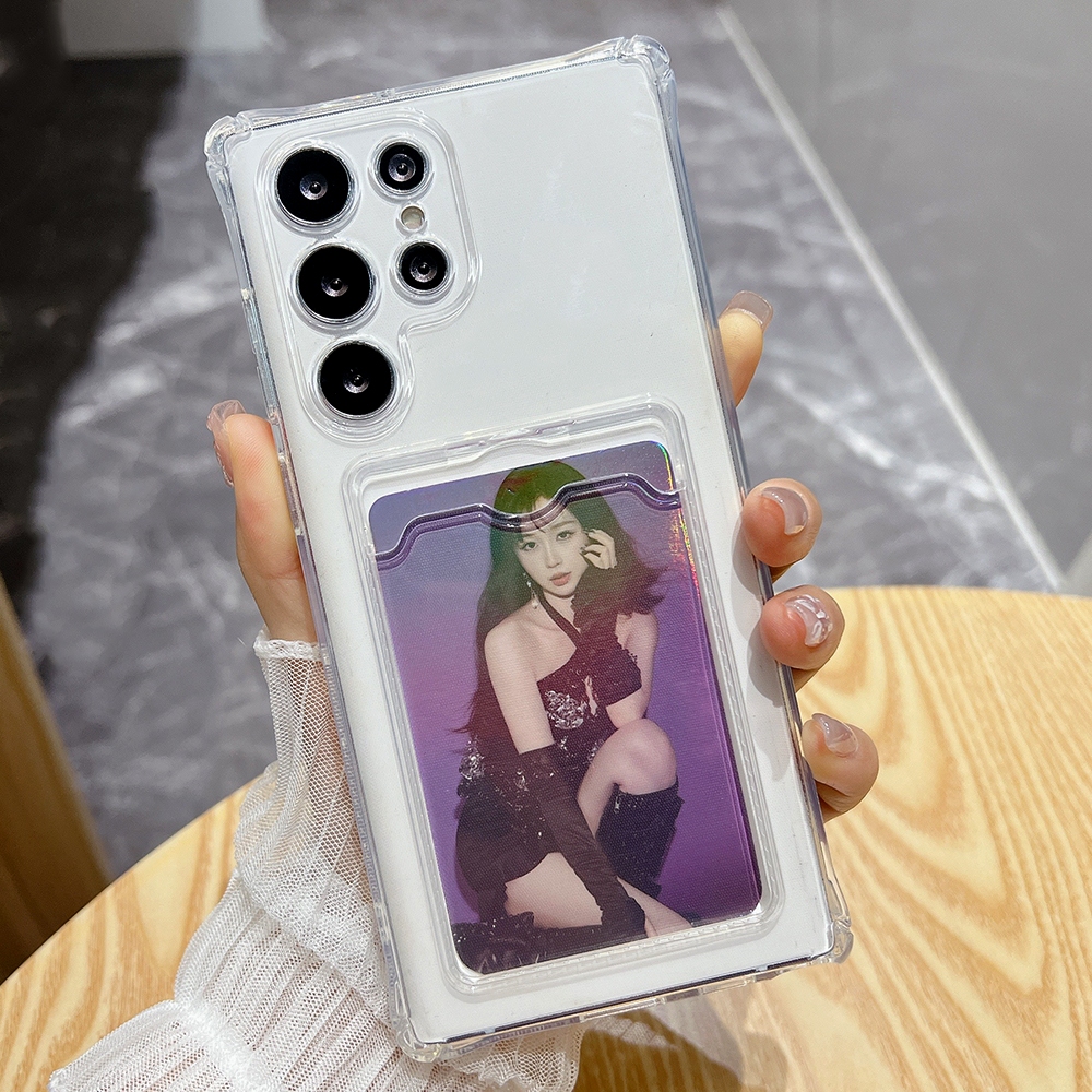 เคสโทรศัพท์ใสสำหรับ Samsung A55 A56 A05S A16 A36 A54 A35 A50 A34 A26 A25 A15 A06 A05 S25 S24 Ultra FE มีช่องเสียบการ์ด - ภาพย่อย 4