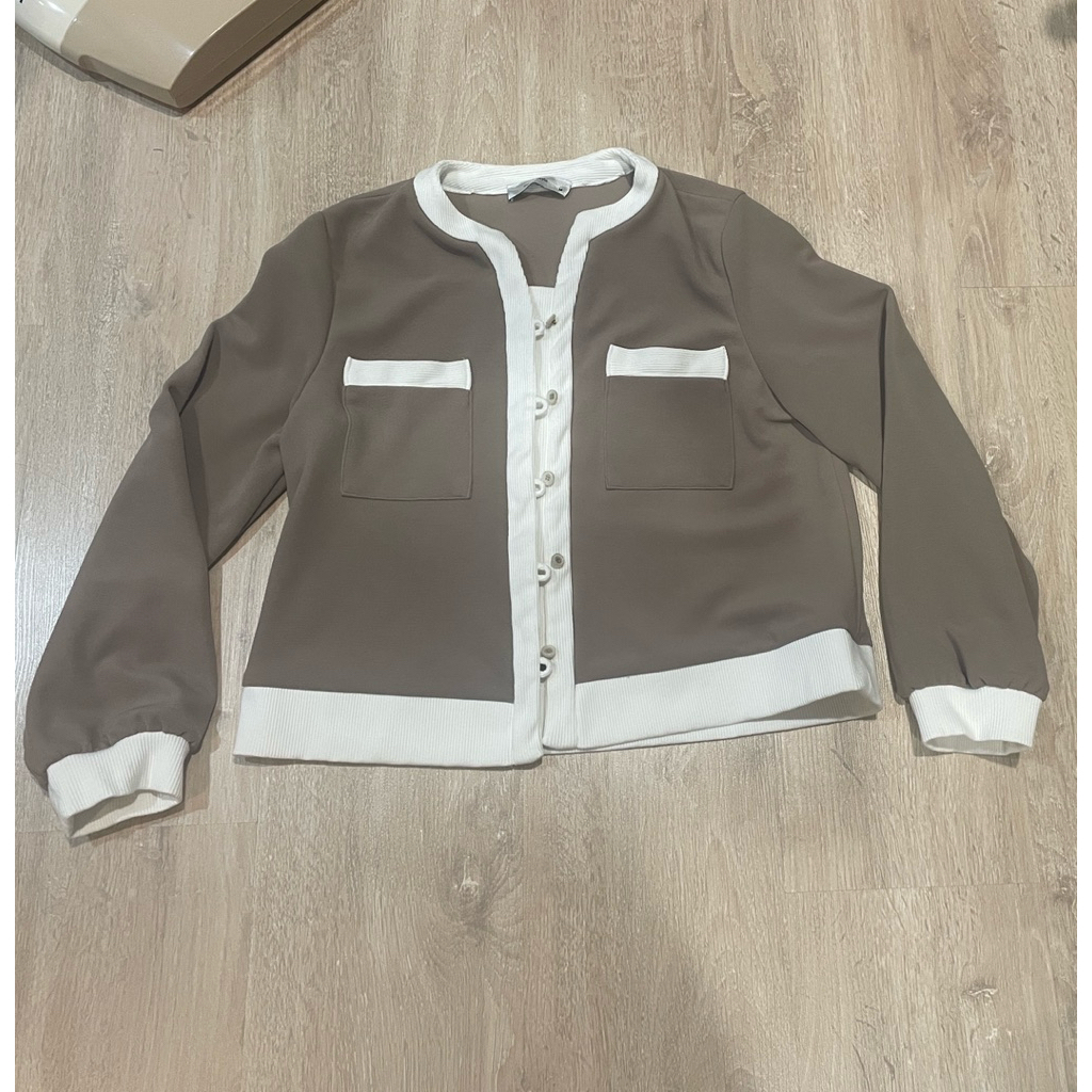 เสื้อคลุมสีน้ำตาล Jeune style