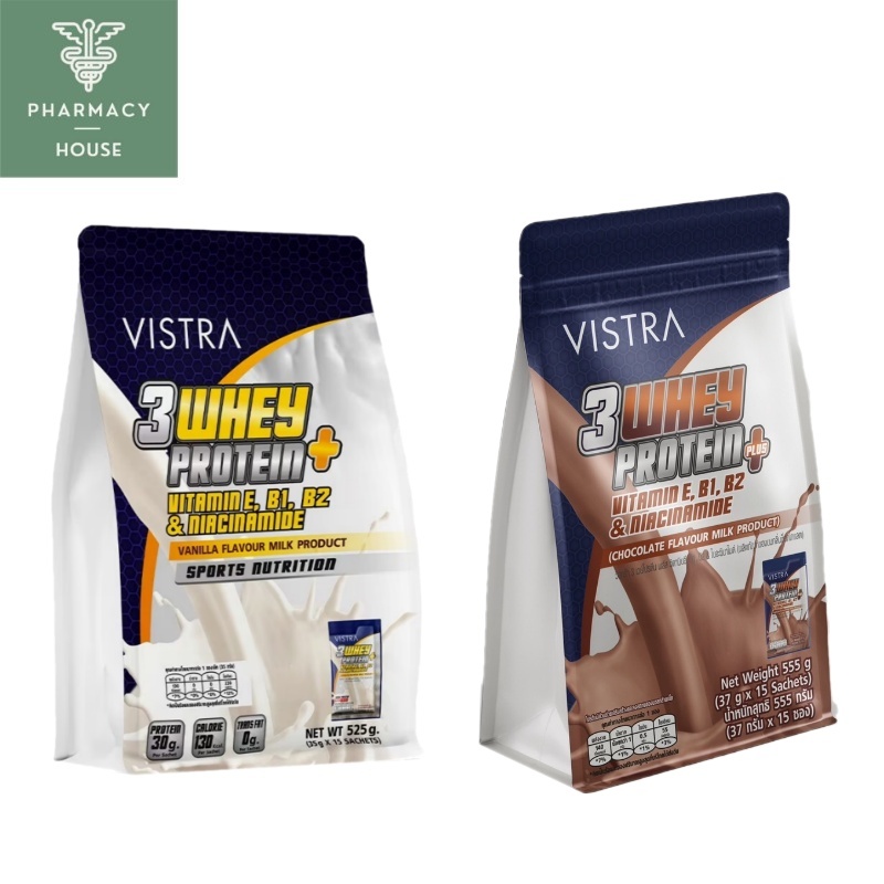 VISTRA 3 Whey Protein Plus 555 g.