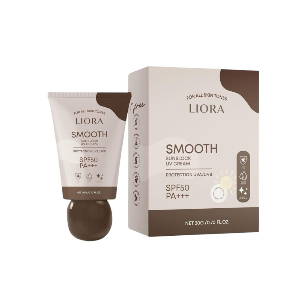 LIORA Smooth Sunblock ลิโอร่า กันแดดผสมรองพื้น ปกป้องผิวจากรังสี uv ได้สูงสุด spf50+++ pa++++