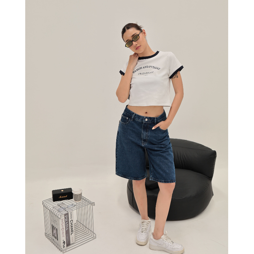 ยีนส์ Nammon Jeans NM30-NM302-NM304-NM22 กางเกงยีนส์เรียบขา 3 ส่วน - ผ้าไม่ยืด รูปที่ 6