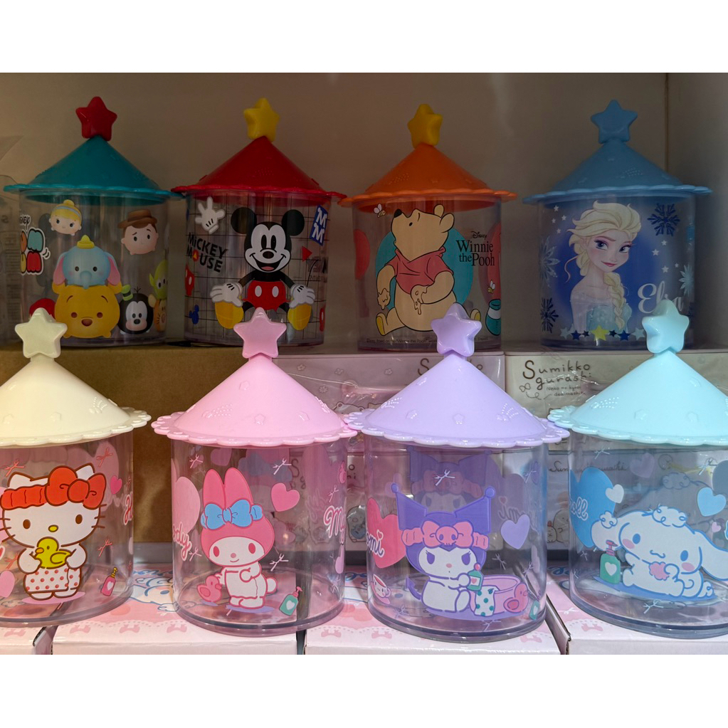 กล่องใส่ cotton bud ไม้จิ้มฟัน พร้อมฝาปิด sanrio & disney🩷