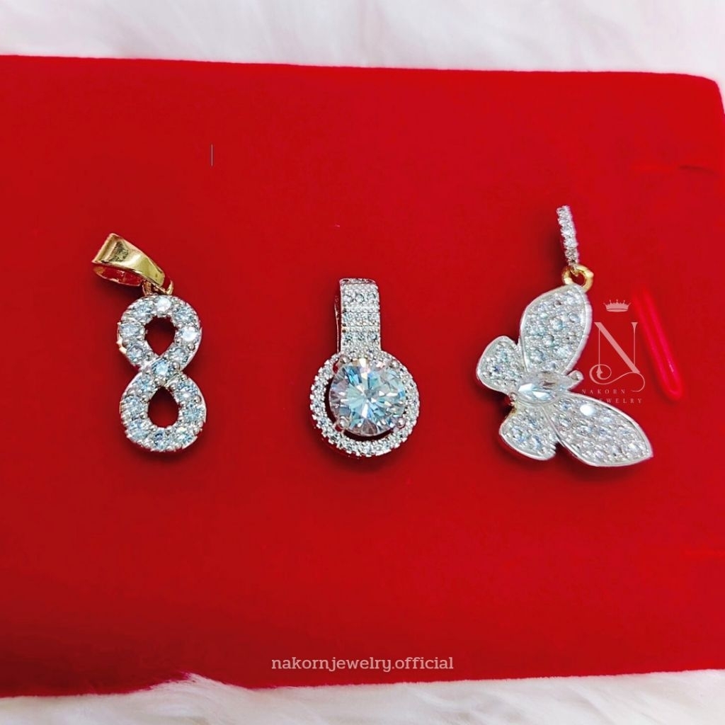 จี้ เศษทองแท้24k เพชรCZ เกรดพรีเมี่ยม จี้มงคล ผู้หญิง