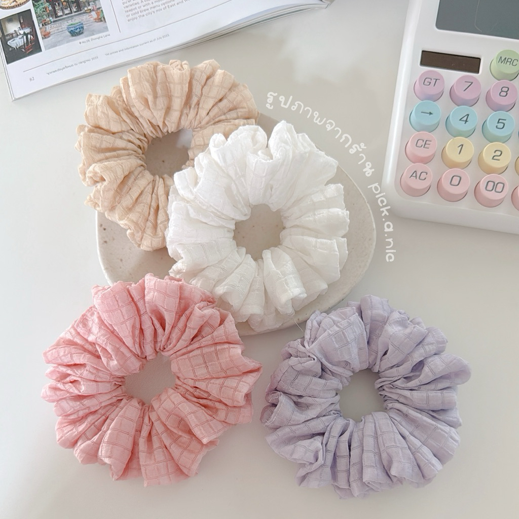 ยางรัดผมแฮนเมด Scrunchies ยางรัดผมโดนัท สไตล์เกาหลี ยางมัดผม