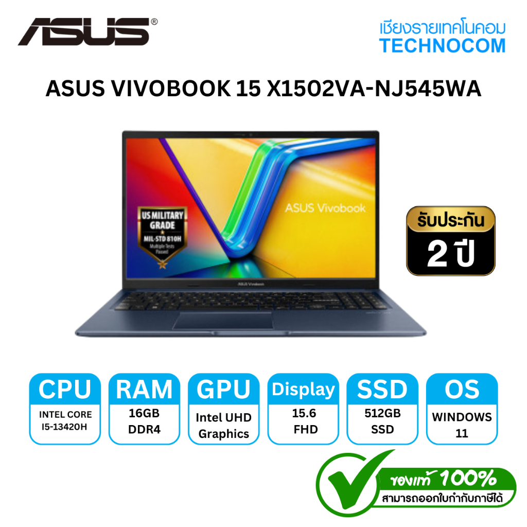 ASUS VIVOBOOK 15 X1502VA-NJ545WA  Ci5-13420H/16GB/512GB M.2/15.6" FHD/WIN11H+OFFICE H2024
