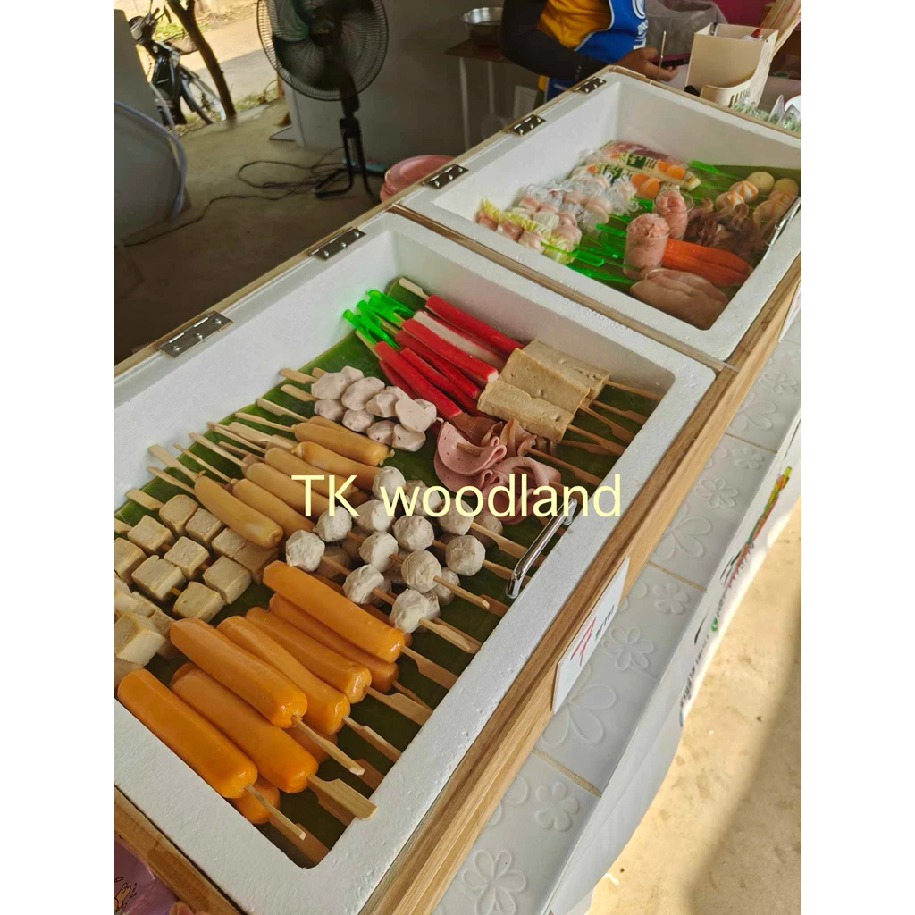 ลังโฟม+ลังไม้สักฝาอะคิลิกใส(คู่ฝาใส)