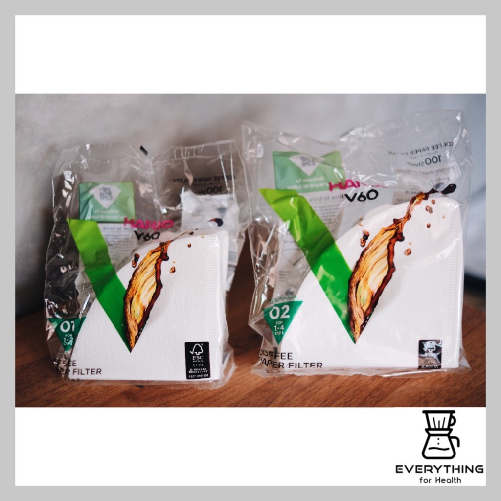 [พร้อมส่ง] HARIO V60 Paper Filter 01 02 กระดาษกรอง กระดาษดริปกาแฟ กาแฟดริป กระดาษกรองกาแฟ ฟิลเตอร์ดริปกาแฟฮาริโอะ