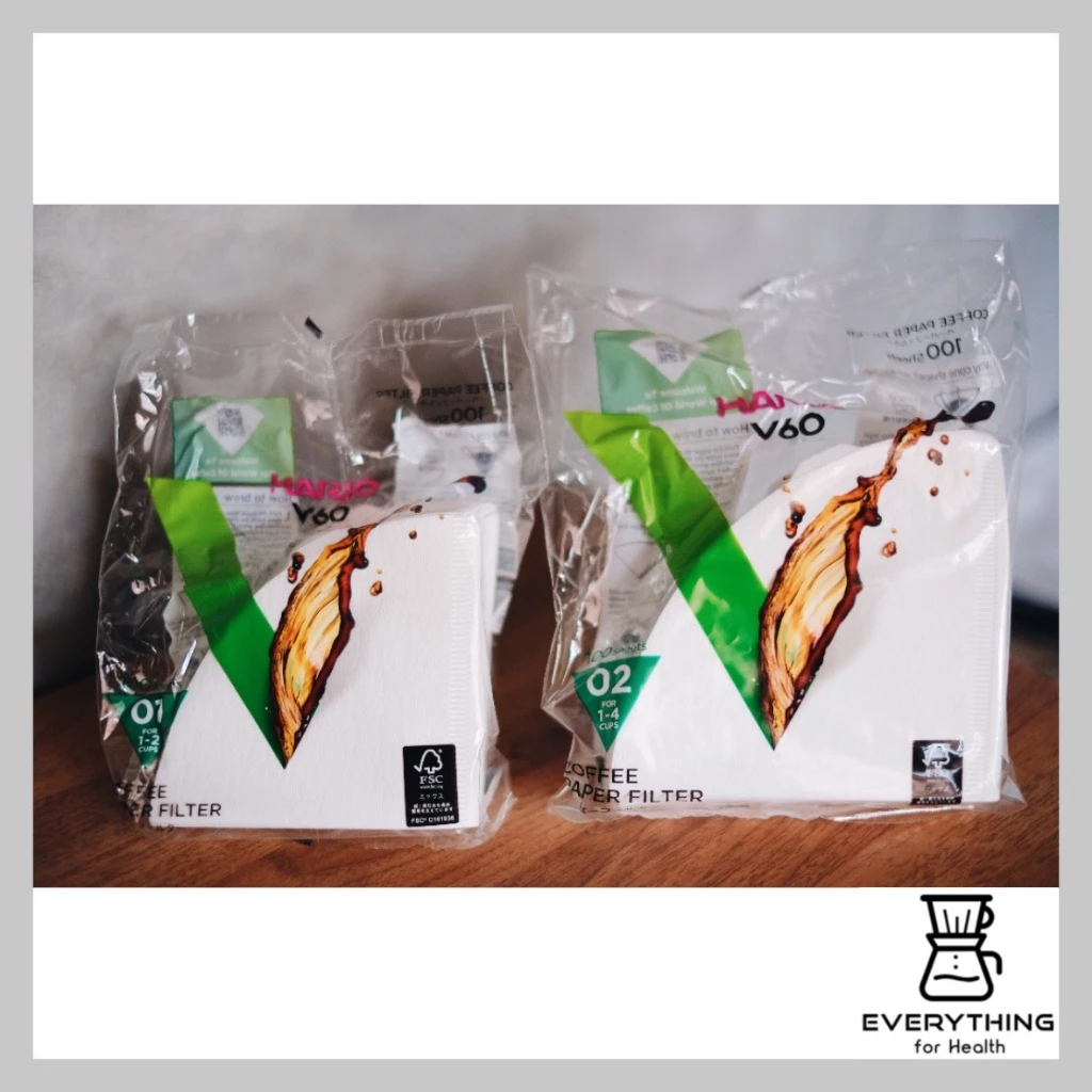 [พร้อมส่ง] HARIO V60 Paper Filter 01 02 กระดาษกรอง กระดาษดริปกาแฟ กาแฟดริป กระดาษกรองกาแฟ ฟิลเตอร์ดริปกาแฟฮาริโอะ