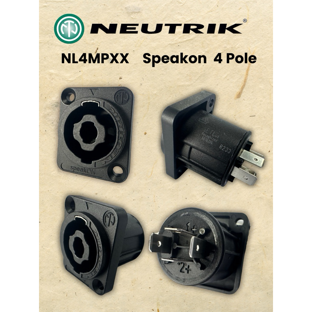 speakon เมีย neutrik รุ่น NL4MPXX ของเเท้