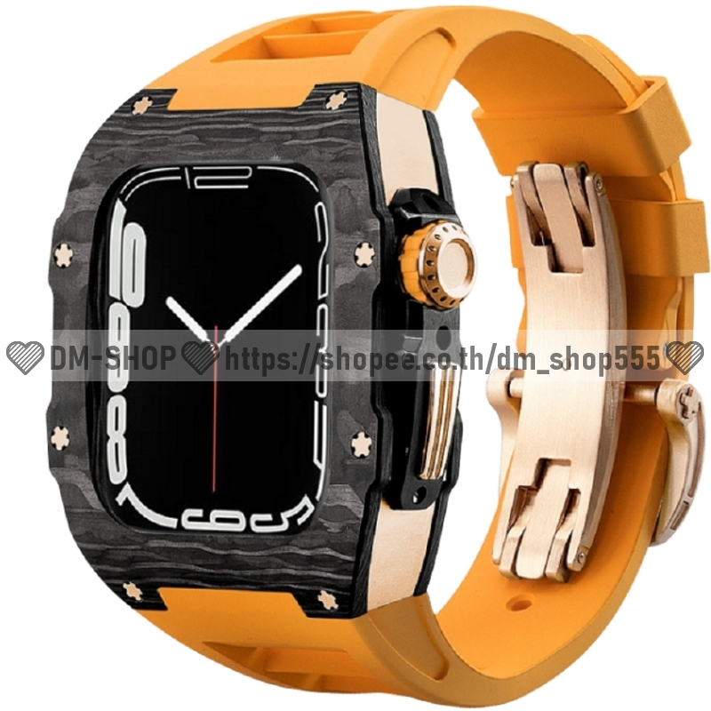 💚DM-SHOP💚สำหรับ Apple Watch ตัวเรือนไทเทเนียม สายนาฬิกา ป้องกันสุดแกร่ง ทนกระแทกและตกหล่น 9 8 7 6 5 