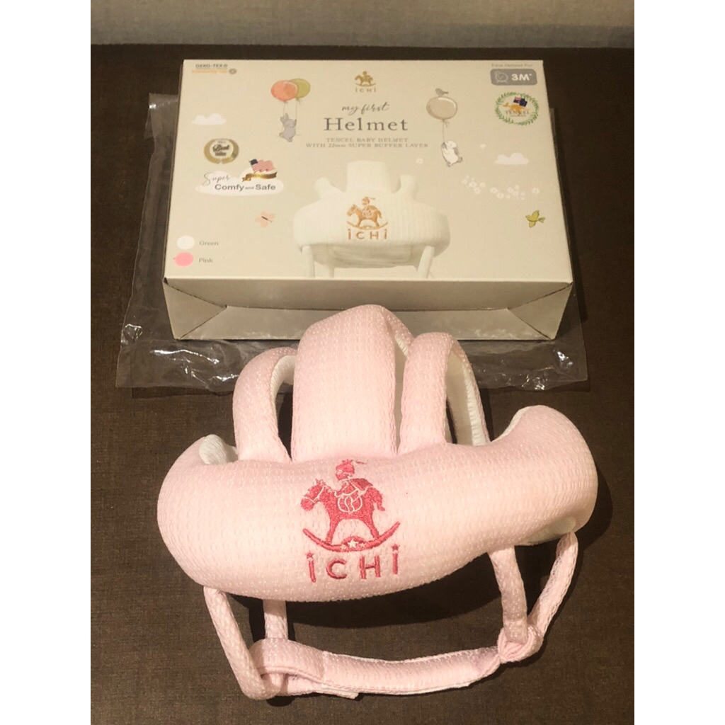 หมวกกันกระแทก ichi my 1st Helmet (มือสองสภาพดี 98%) สีชมพู